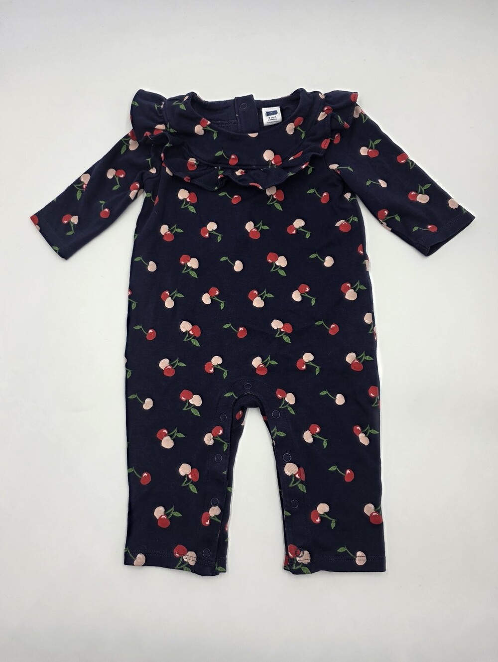 Janie and Jack baby girl cherry print romper size 3-6 months